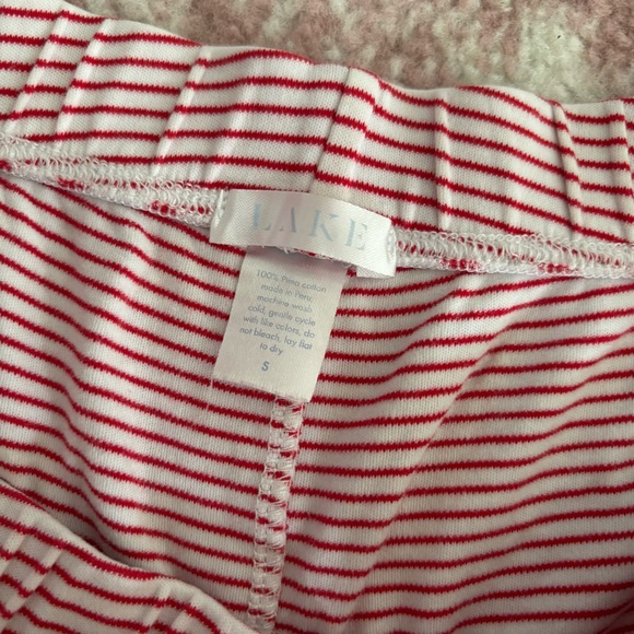 LAKE Red and White Striped Pajama Shorts size Small - Picture 3 of 4